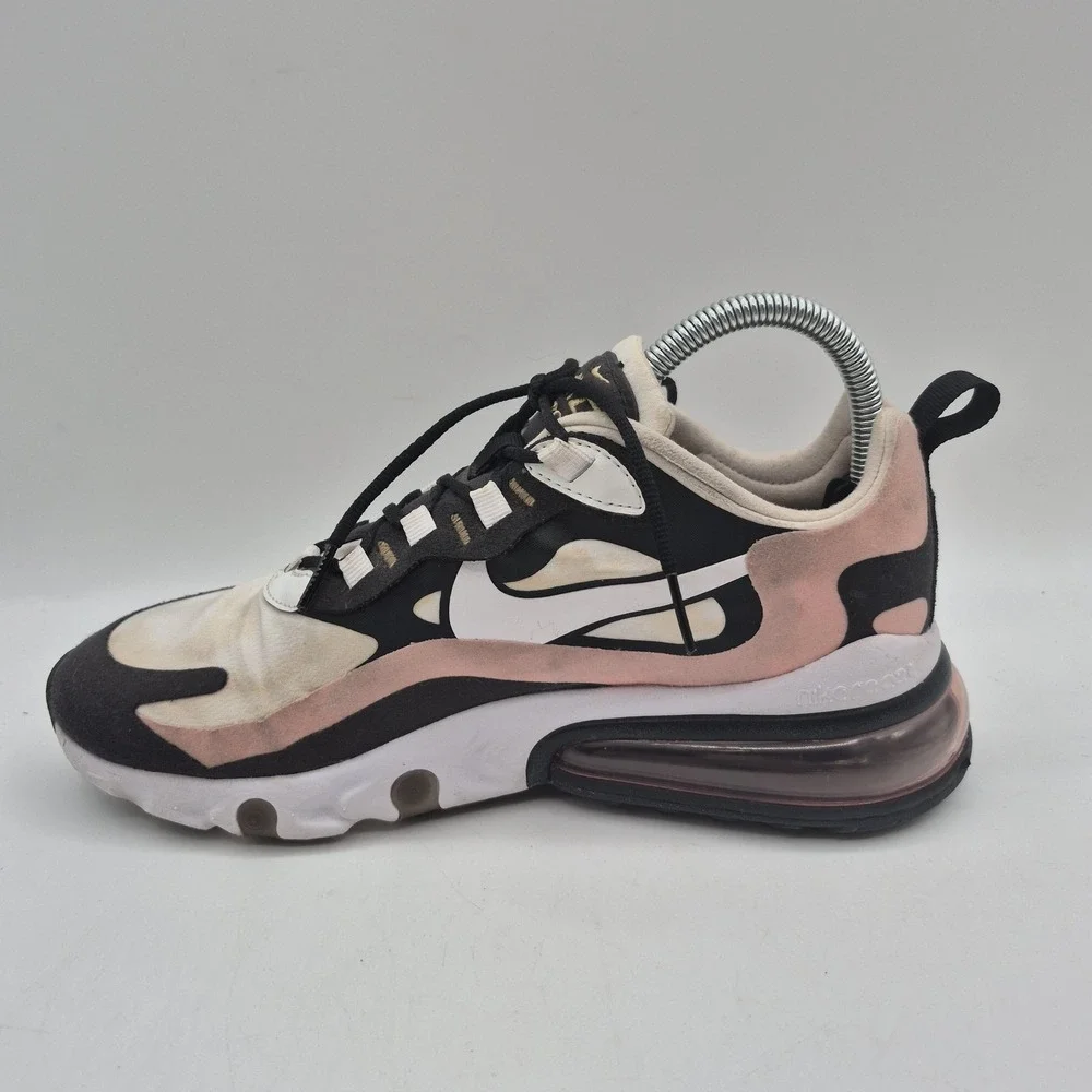 Nike Air Max‎ 270 React Shoes Womens Size 8 Pink Black White AT6174-005 Sneakers